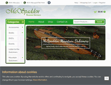 Tablet Screenshot of mcspaddendulcimers.com